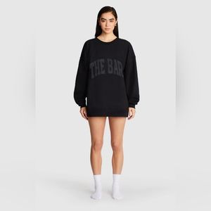 The Bar Varsity Sweatshirt- Black